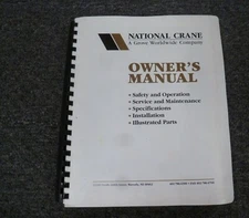 National 856 Boom Truck Crane Parts Catalog Owner Operator Service Repair Manual