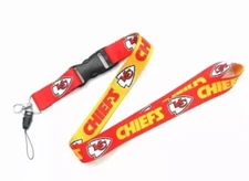 Kansas City Chiefs Keychain Lanyard NFL Football teams Apparel US Shipping 1 day