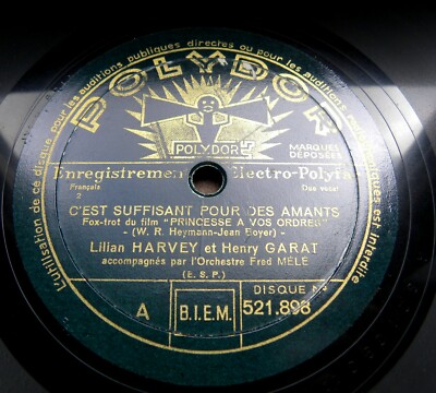 0044/LILIAN HARVEY-Du hast mir heimich die Liebe ins Haus FRANZÖ-78rpm Schellack