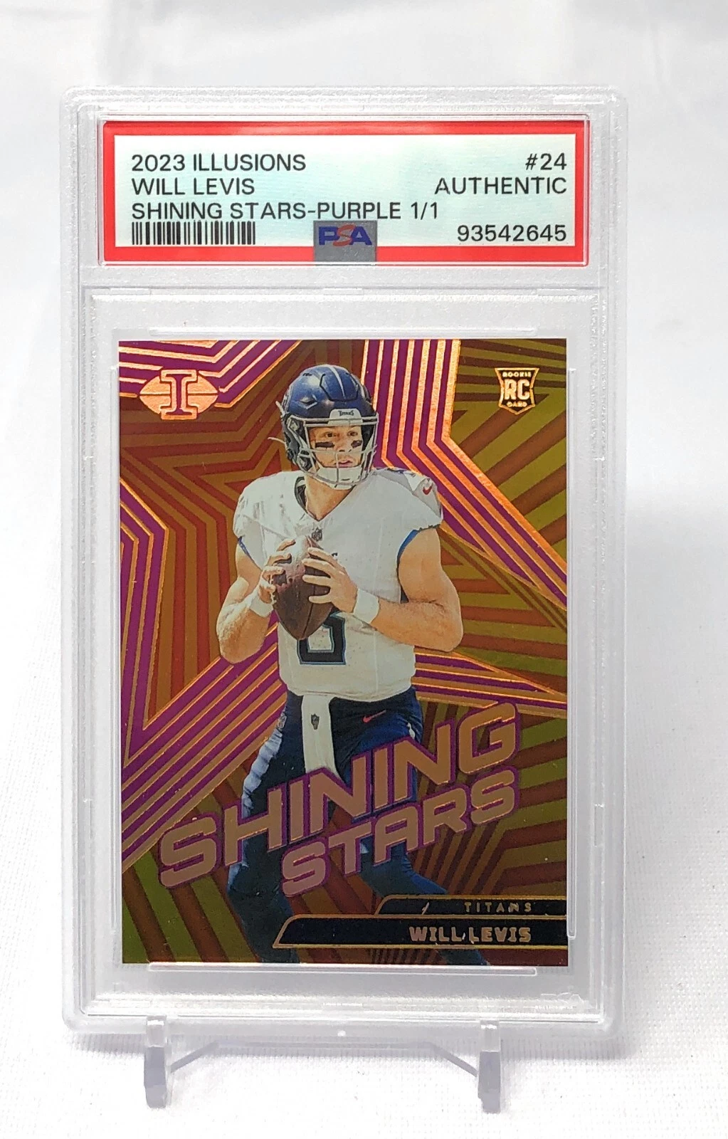 Will Levis Panini Illusions Shining Stars #24 Purple 1/1