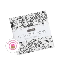 Moda ILLUSTRATIONS Alli K Designs CHARM PACK 42- 5" squares 30's Quilting Fabric