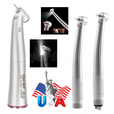 Dental LED High Speed Handpiece /1:4.2 Fiber Optic 45° degree Contra Angle ds