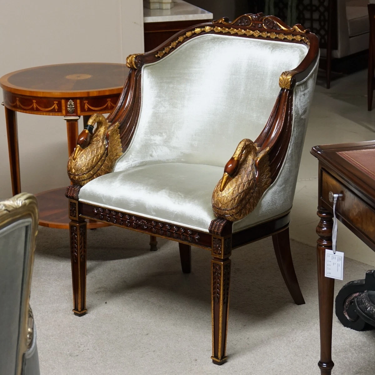Antique swan online chair