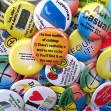 22 Geocaching Button Badges - Various Designs
