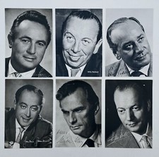 6x lata 1950. Zdjęcia kolekcjonerskie Aktorzy Dyrygenci Muzycy Artyści 