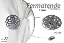 Fermatende Magnetici – Confezione Da 6, Colore Nero, Corda Intrecciata, Moderni E Decorativi Per Tende Spesse E Trasparenti