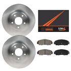 Front Brake Rotors + Ceramic Pads for 2017-2023 Mitsubishi Mirage/Mirage G4 (For: More than one vehicle)