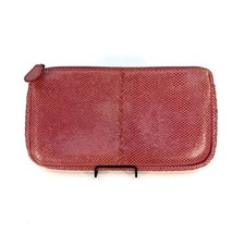 BOTTEGA VENETA Purse Pouch Coin Card Case Leather Zip Pink Auth