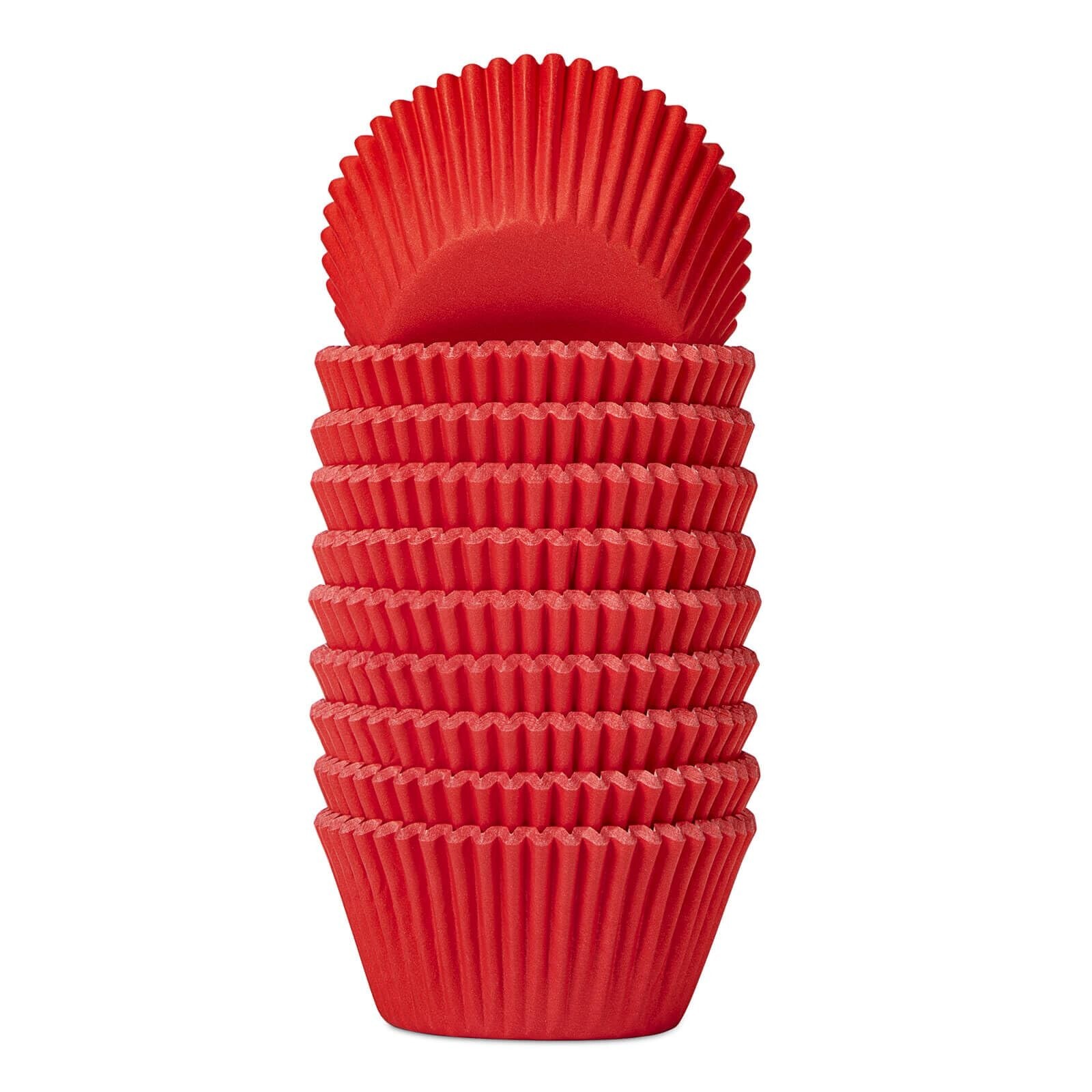 Premium Red Baking Cups - 200 Count Cupcake Liners for Perfect Baking