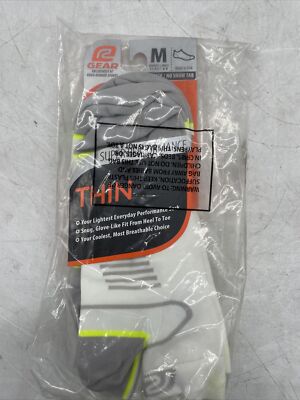 3 Pairs  R-Gear Super Performance Thin Cushion no show Socks  Road Runner Size m