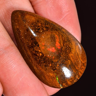 (20X33X07 MM) 32.55 Carat. Natural KOROIT BOULDER OPAL Pear Top Quality Gemstone