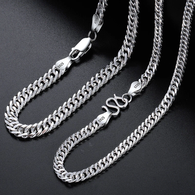 925 Silver Luxury Brand Design Noble Necklace Chain For Woman Men