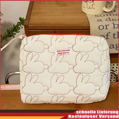 DE Women Travel Make Up Organizer Multifunctional Cotton Quilted Make Up Brush B