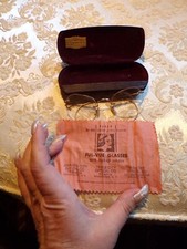 Antique Spectacles Case  Clothe Binghamton Optical Stamped 12K GF