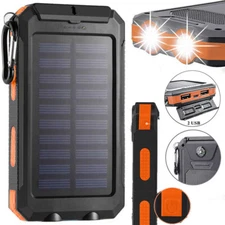 Sloar Power Bank 4 USB Pack Charger Backup External Battery for Phones 900000mAh