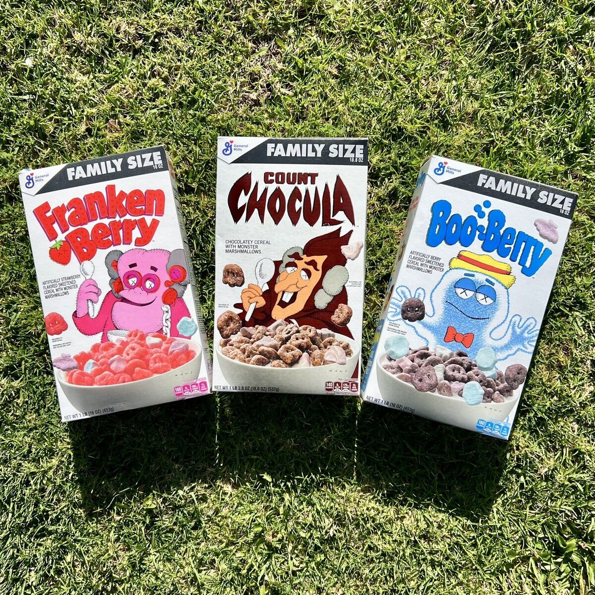 KAWS x GM Monsters Cereal Boxes - Count Chocula Boo Berry KAWS x GM Monsters Cereal Boxes - Count Chocula Boo Berry