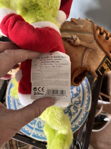Manhattan Toy THE GRINCH Dr Seuss Christmas 14” Green Stuffed Soft Plush 2012 - Picture 5 of 19