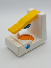 Fisher Price Fun with Food Can Opener Pop Top Yellow 1987 Play Kitchen Toy