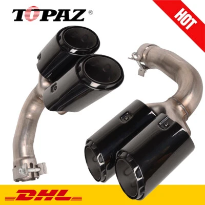 2X Aauspuff Endrohre Auspuffblende für Porsche Cayenne 3.0T 2018-2024 - Bild 1 von 4