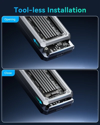40Gbps USB 4 SSD Enclosure M.2 NVMe Case For Thunderbolt 3 4 4TB High-Speed - Picture 8 of 9