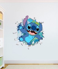 Stitch Character Wall Art Sticker High Quality Bedroom Decal Print Boys