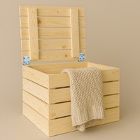 Holztruhe Holzkiste Weinkiste Schatzruhe Spielzeugkiste Natur Mit Deckel 48 X 3