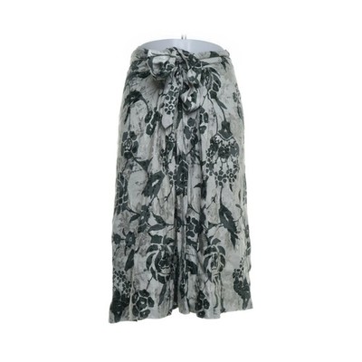 Dries van Noten, Rock, Größe: 44, Grün/Mehrfarbig, Leinen/Seide, Damen #GIU