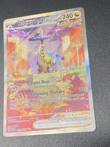 Pokémon SIR Raging Bolt ex 208/162 Sv05 Temporal Forces Holo card - Picture 3 of 4