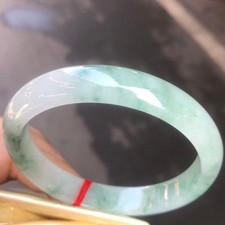 Certified Natural Grade AAA Ice Green Burmese Jade jadeite bracelet bangle 58MM