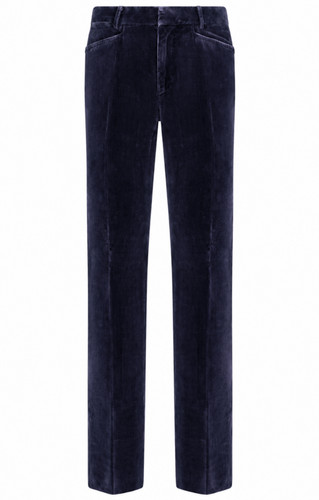 Tom Ford, NWT Tom Ford Dyllan Prussian Blue Velvet Runway Slim Trousers Pants 46 30 $2890