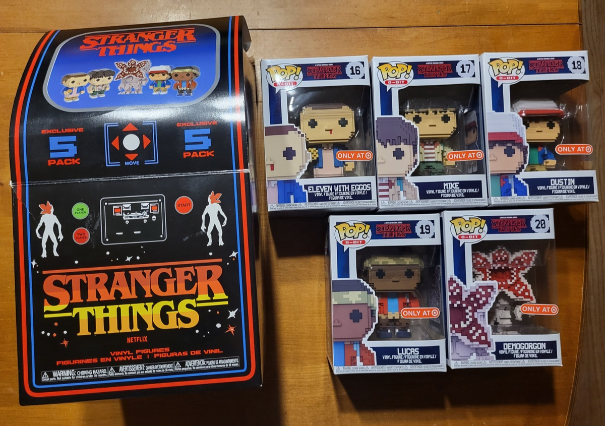 Funko Pop 8-BIT Stranger Things 5 Pack ARCADE BOX Demogorgon Mike