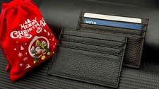 Genuine Leather Card Holder — Compact Unisex Wallet Gift