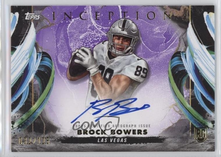 2024 Topps Inception Rookie Variations Purple /125 Brock Bowers #RAV-BB Auto RC