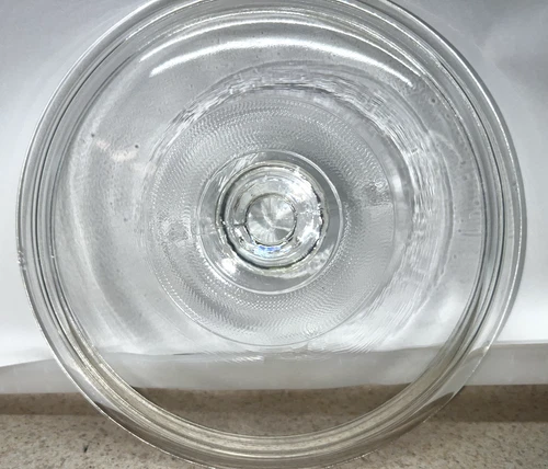 Vintage Pyrex 407 Replacement Round Lid Clear Glass 7-1/8” Inner, 8-1/4” Outer
