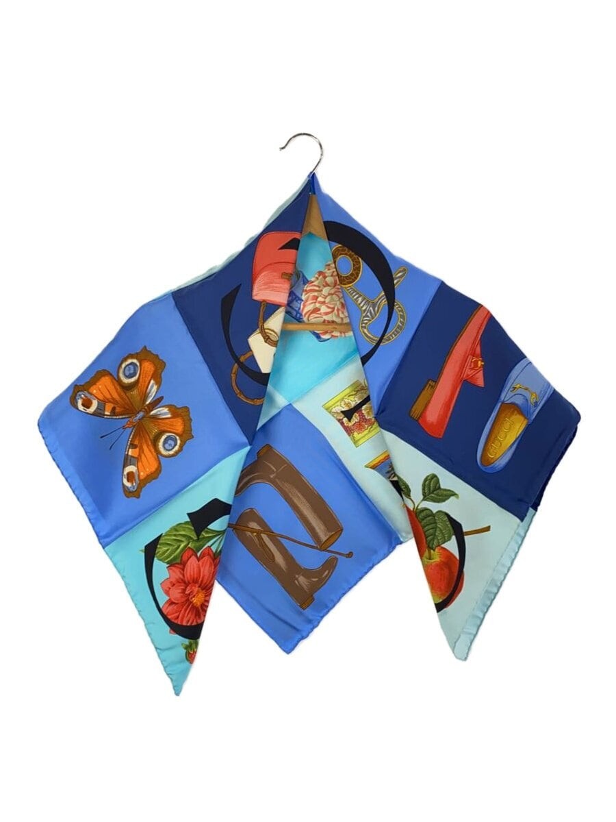 GUCCI Silk Scarf in Blue for Women Luxury Fashion Accessory