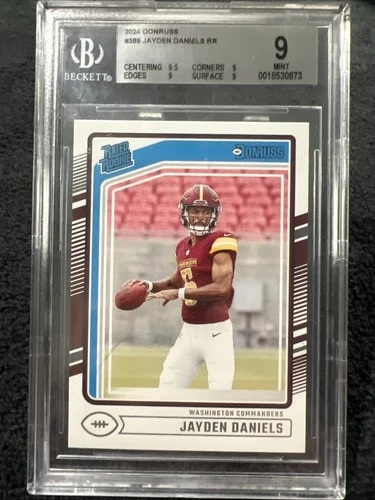 2024 Panini Donruss #389 Jayden Daniels Rated Rookie RC Commanders MINT PSA 9