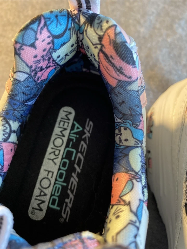 SKECHERS Air Cooled MEMORY Foam BOBS FOR CATS D’Lites White Sz 7.5 NEW - Image 2 of 4