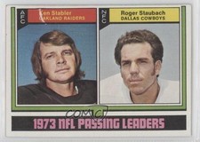 1974 Topps Passing Leaders Roger Staubach Ken Stabler #329 HOF 0a3