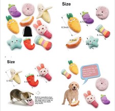 9 Pack Small Dogs Puppy Squeaky Dog Toys,Cute Variety Colors Designs to Bite