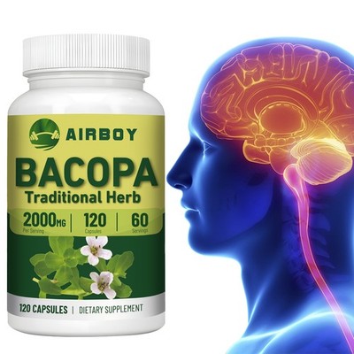 Bacopa Monnieri 2000mg -Relieve Anxiety and Stress,Brain Health & Memory Booster