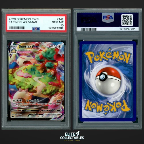Snorlax VMAX 142/202  - PSA 10 (Sword & Shield - Base Set)