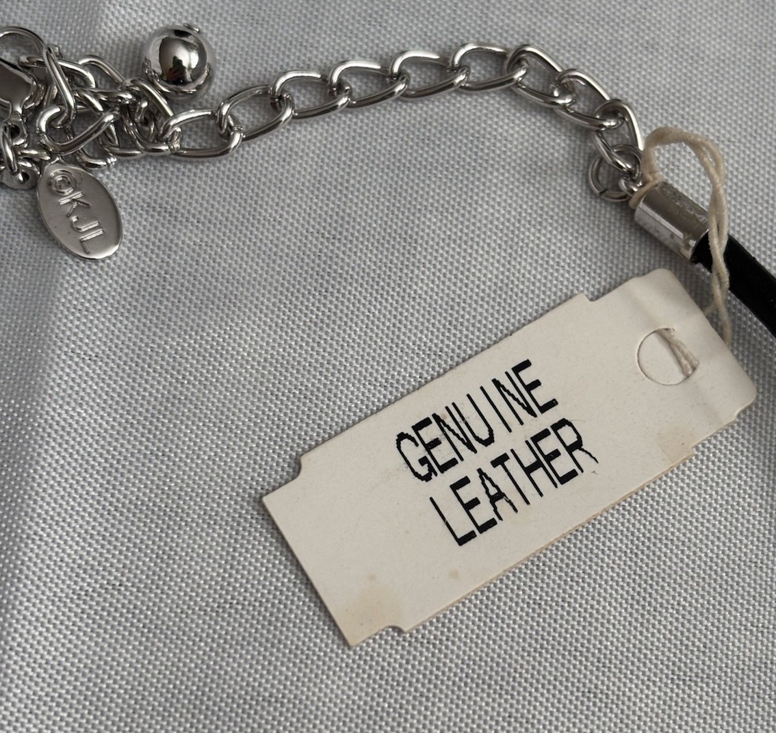 Vtg Kenneth Jay Lane Black & White Frosted Flower… - image 9