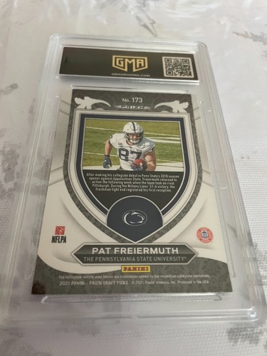 PAT FREIERMUTH STEELERS 2021 PRIZM DRAFT PICKS CRUSADE GOLD ICE RC 173 GRADO 10 - Imagen 2 de 2