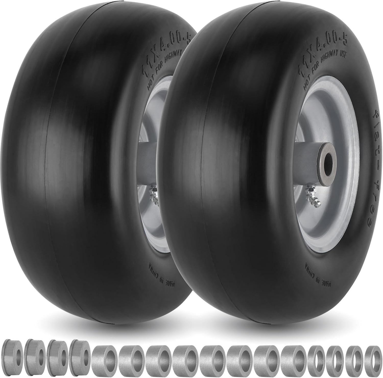 2pk Flat Free Tires For Toro Timecutter 4225 42” Cub Cadet RTZ50 XP42 ZTR Mower