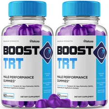 (2 Pack) Boost TRT Gummies for Men Boost TRT Male Enhancement Booster (120 ct)
