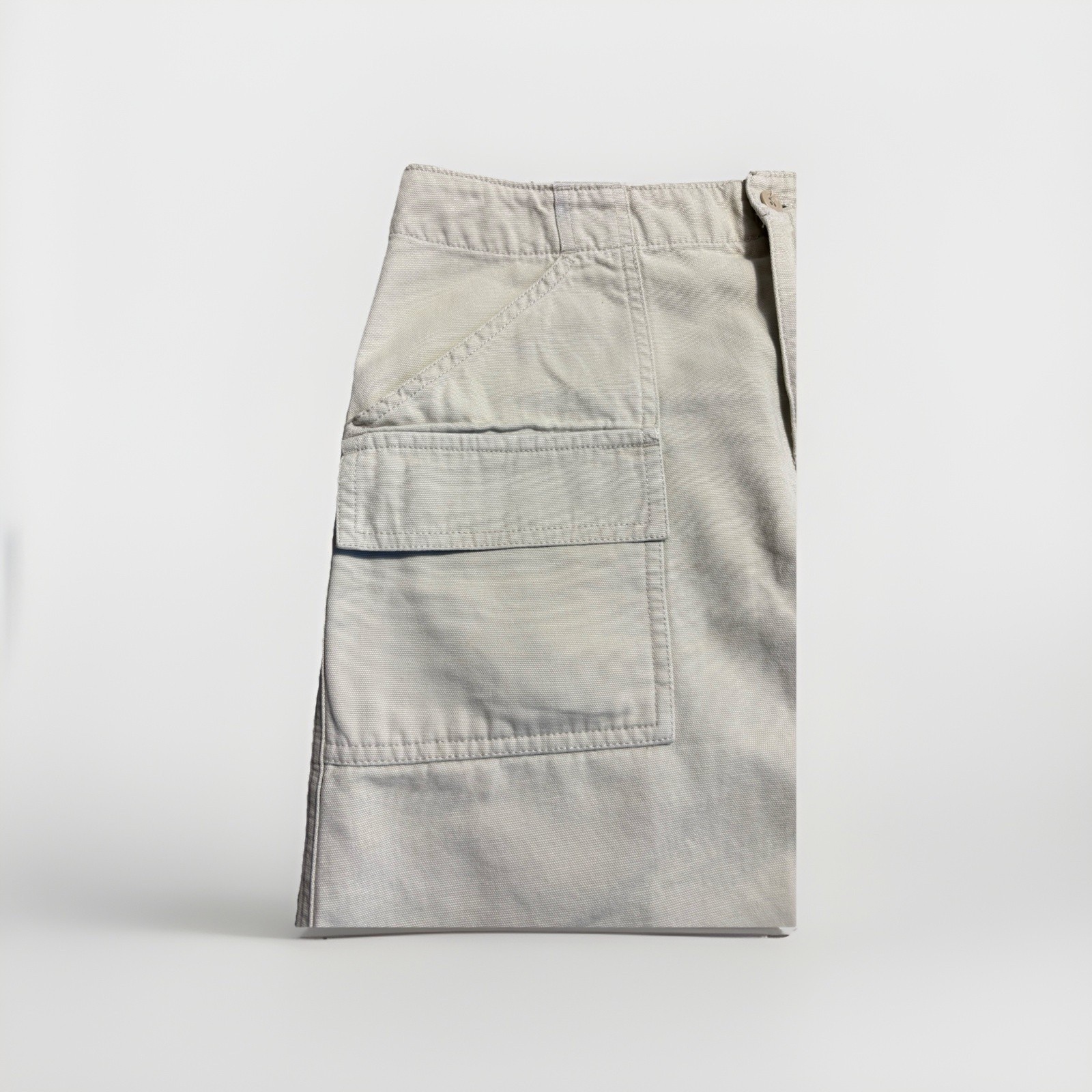 GAP Surplus Beige Cargo Mini Skirt UK 8 US 4 Utility Canvas Cotton Pockets Y2K image 2