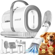 oneisall Dog Hair Vacuum & Dog Grooming Kit, Pet Grooming Vacuum 