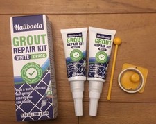 Grout Repair Kit. 2 Pack White Filler / Reviver 2x 100g Fast Drying. Low Odour.