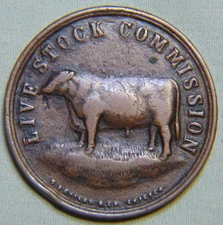Rare Est. 1862 U.S. Trade Merchant Token Mallory Commission Livestock - # 1024