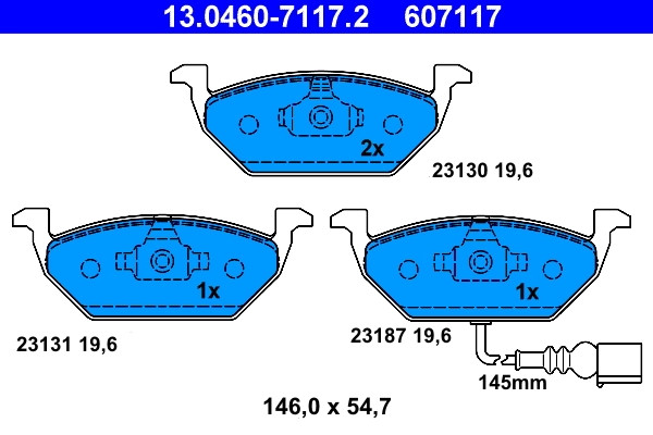 Kit de plaquettes de frein ATE 13.0460-7117.2 pour sécuriser vos trajets quotidiens en famille